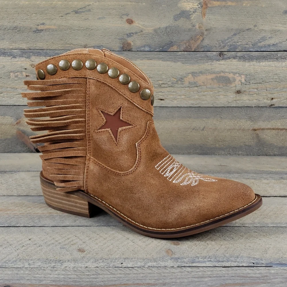 Dingo Women's Lonestar Western Leather Whiskey Bootie - Picture 2 of 10